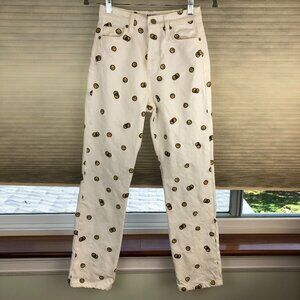 Reformation Mixed Emotions High Waist Smiley Straight Jeans Festival